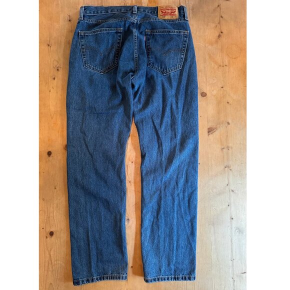 Levi’s 505 Regular Fit Straight Leg Jeans W34 L32 Zip Fly Blue - Picture 7 of 8